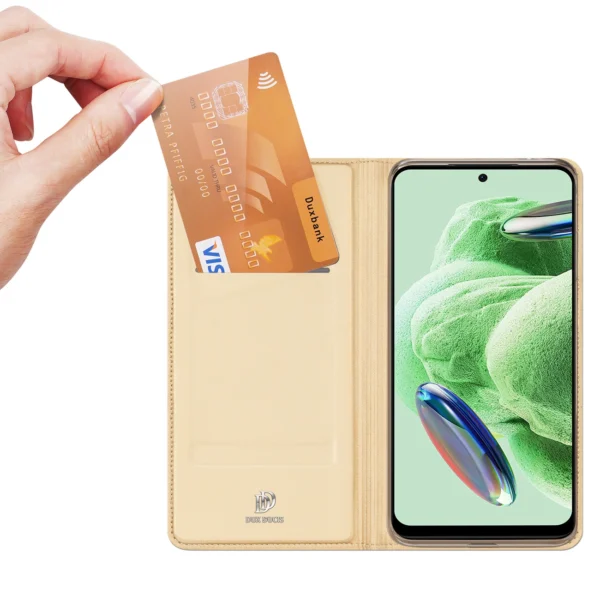 Dux Ducis Skin Pro Case for Xiaomi Redmi Note 12 Pro+ Flip Card Wallet Stand Goldeng