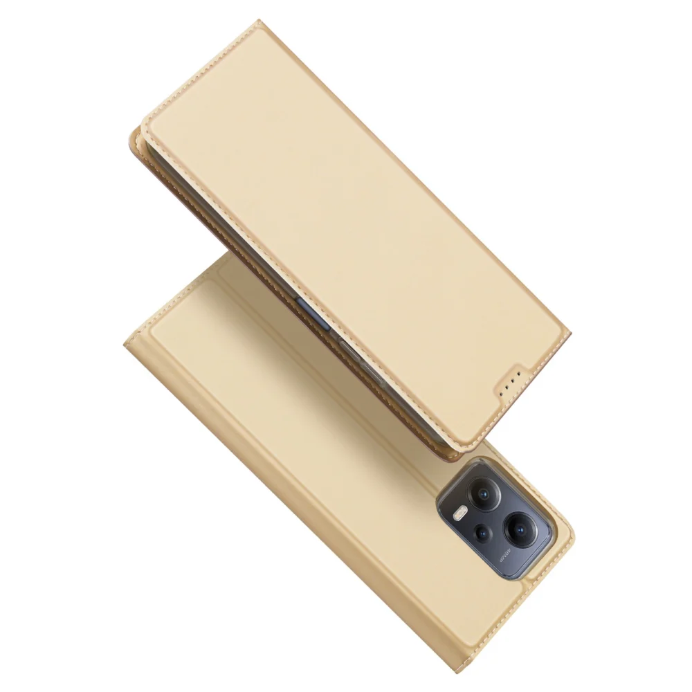 Dux Ducis Skin Pro Case For Xiaomi Redmi Note 12 5G / Poco X5 5G Flip Cover Card Wallet Stand Goldeng