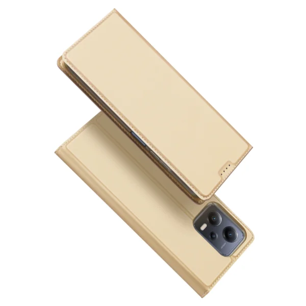 Dux Ducis Skin Pro Case For Xiaomi Redmi Note 12 5G / Poco X5 5G Flip Cover Card Wallet Stand Goldeng
