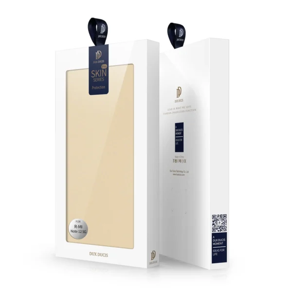 Dux Ducis Skin Pro Case For Xiaomi Redmi Note 12 5G / Poco X5 5G Flip Cover Card Wallet Stand Goldeng
