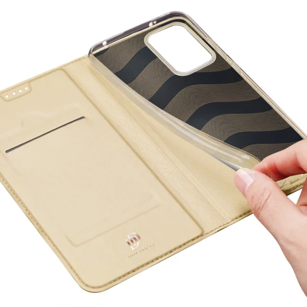 Dux Ducis Skin Pro Case For Xiaomi Redmi Note 12 5G / Poco X5 5G Flip Cover Card Wallet Stand Goldeng