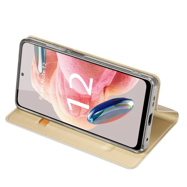 Dux Ducis Skin Pro Case For Xiaomi Redmi Note 12 Cover Flip Card Wallet Stand Goldeng