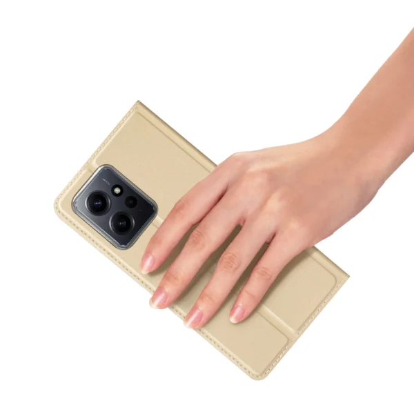 Dux Ducis Skin Pro Case For Xiaomi Redmi Note 12 Cover Flip Card Wallet Stand Goldeng