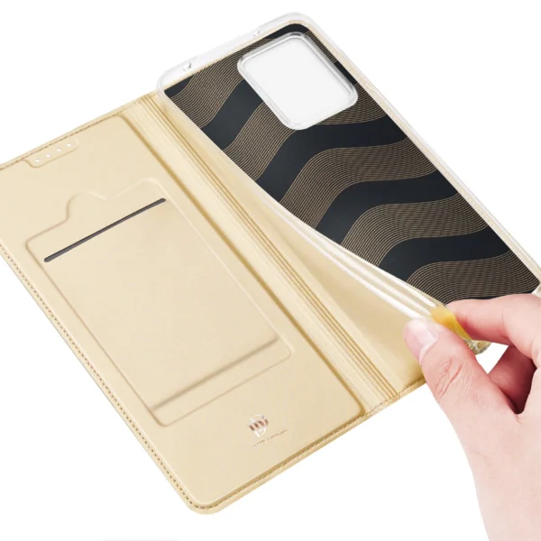 Dux Ducis Skin Pro Case For Xiaomi Redmi Note 12 Cover Flip Card Wallet Stand Goldeng