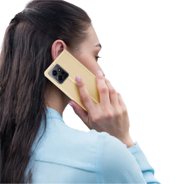 Dux Ducis Skin Pro Case For Xiaomi Redmi Note 12 Cover Flip Card Wallet Stand Goldeng