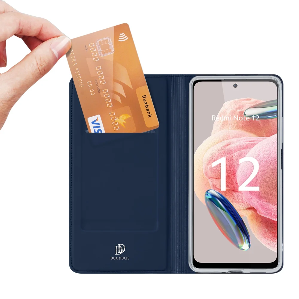 Dux Ducis Skin Pro Case for Xiaomi Redmi Note 12 Flip Card Wallet Stand Blueeng
