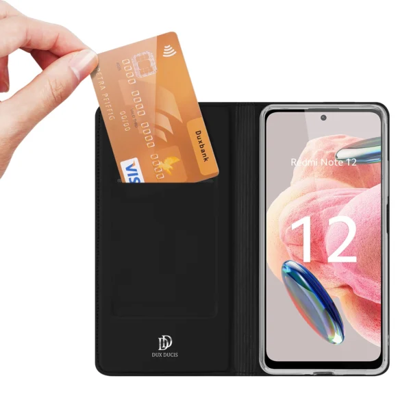 Dux Ducis Skin Pro Case for Xiaomi Redmi Note 12 Flip Card Wallet Stand Blackeng