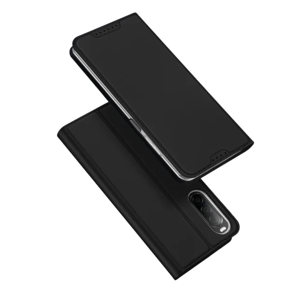 Dux Ducis Skin Pro Case for Sony Xperia 10 V Flip Card Wallet Stand Blackeng