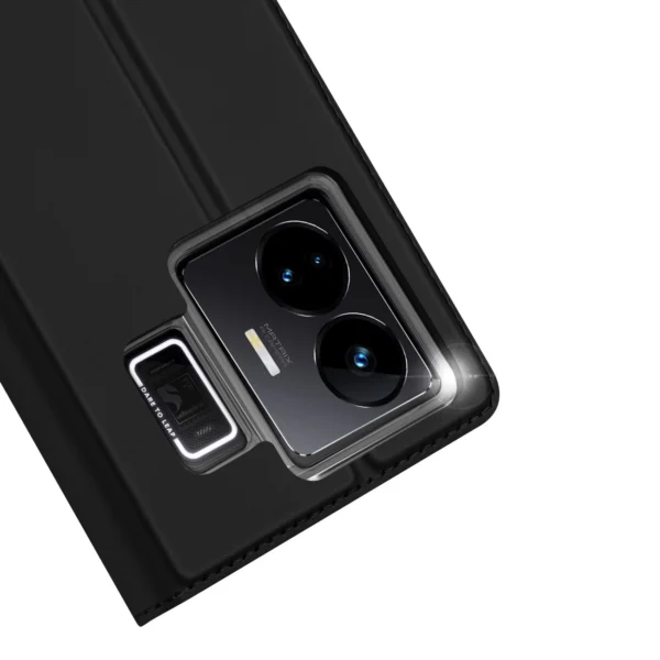 Dux Ducis Skin Pro Case For Realme GT Neo 5 / Realme GT3 Flip Cover Card Wallet Stand Blackeng