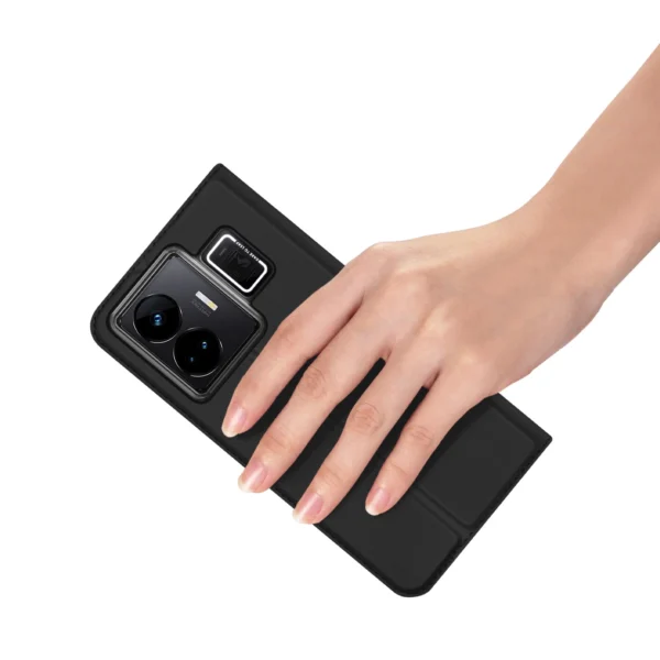 Dux Ducis Skin Pro Case For Realme GT Neo 5 / Realme GT3 Flip Cover Card Wallet Stand Blackeng