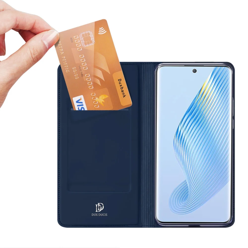 Dux Ducis Skin Pro Case for Honor Magic5 Flip Card Wallet Stand Blueeng