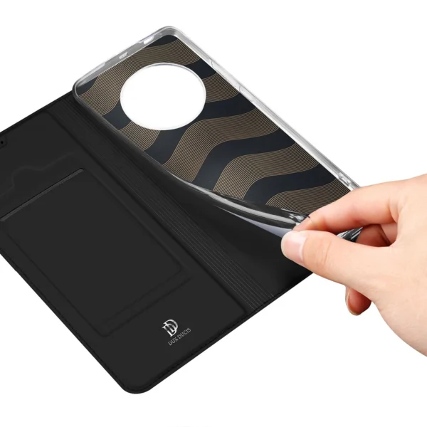 Dux Ducis Skin Pro case for Honor Magic5 flip cover card wallet stand blackeng