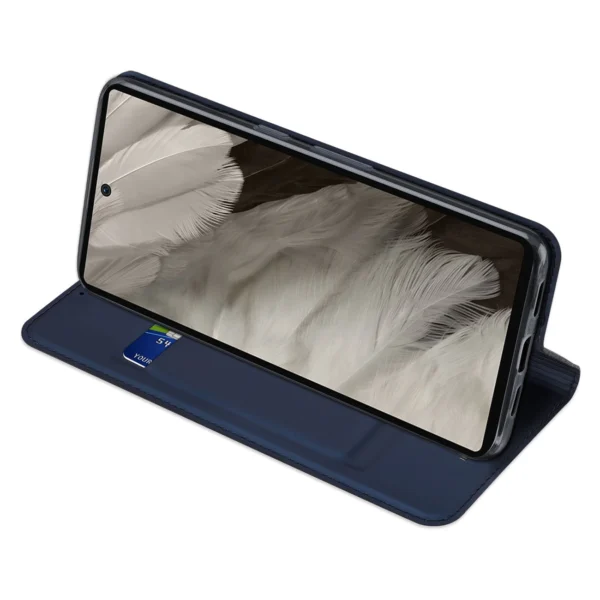 Dux Ducis Skin Pro Case for Google Pixel 7a Flip Card Wallet Stand Blueeng