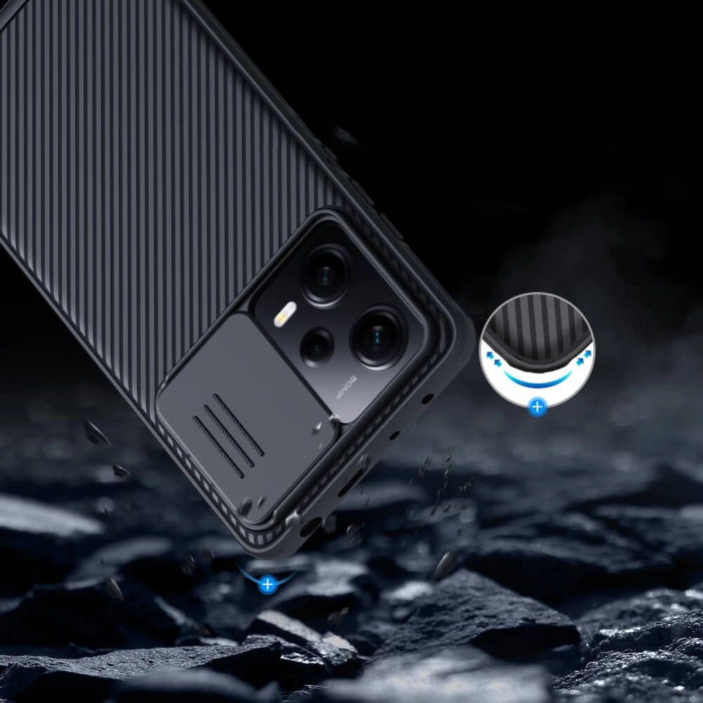 Nillkin CamShield Pro Case Case for Xiaomi Redmi Note 12 Pro / Poco X5 Pro 5G Cover with Camera Protector Blackeng