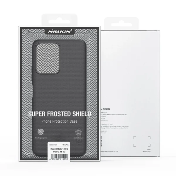 Nillkin Super Frosted Shield Case for Xiaomi Redmi Note 12 5G / Poco X5 5G Phone Cover Blackeng