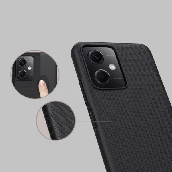 Nillkin Super Frosted Shield Case for Xiaomi Redmi Note 12 5G / Poco X5 5G Phone Cover Blackeng