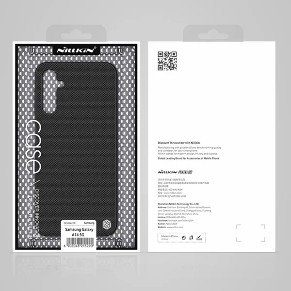 Nillkin Textured Case Case for Samsung Galaxy A14 5G / Galaxy A14 Reinforced Nylon Cover Blackeng
