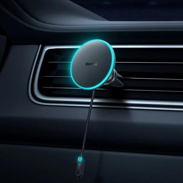 Baseus CW01 MagSafe 15W USB 25W inductive car charger - blackeng