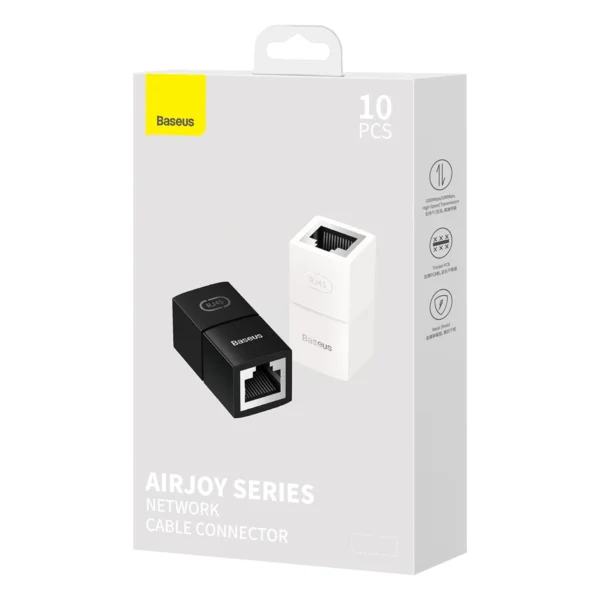 Network coupler Ethernet RJ-45 cable connector Baseus AirJoy Series 10 pcs - whiteeng