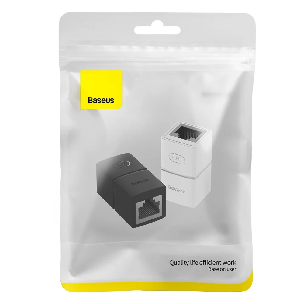 Network connector Baseus AirJoy Series RJ-45 Ethernet cable connector 1 pcs - blackeng