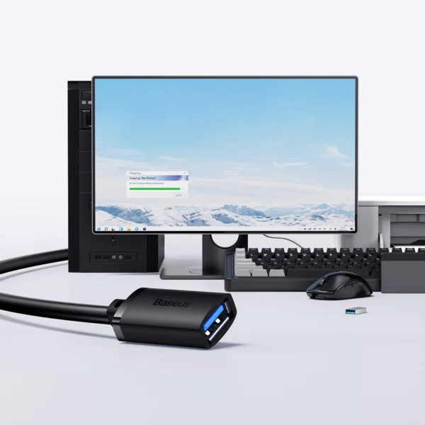USB 2.0 extension cable 1.5m Baseus AirJoy Series - blackeng