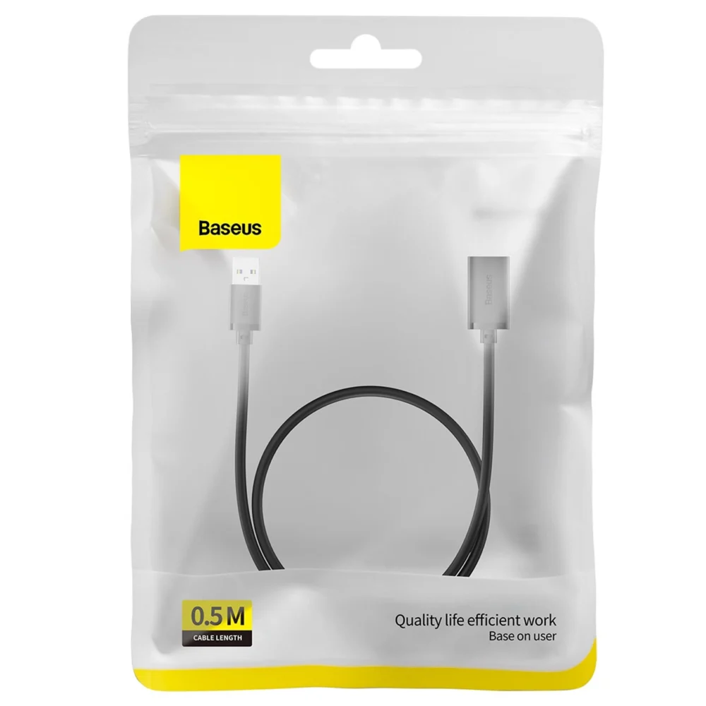 Extension cable USB 2.0 0.5m Baseus AirJoy Series - blackeng