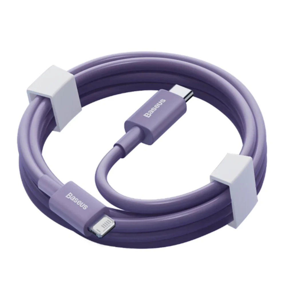 USB-C fast charging / data transfer cable - Lightning PD 20W 1m Baseus Superior Series - purpleeng
