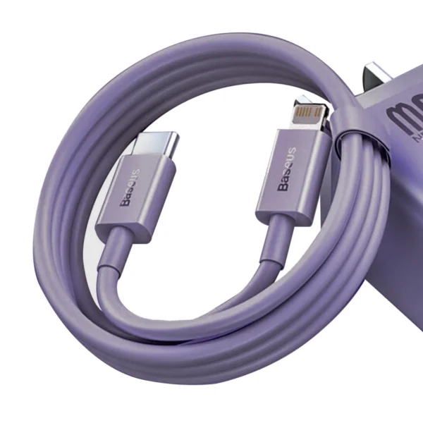 USB-C fast charging / data transfer cable - Lightning PD 20W 1m Baseus Superior Series - purpleeng
