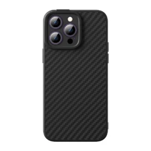 Armored case for iPhone 14 Pro compatible with MagSafe Baseus Synthetic Fiber tempered glass - blackeng