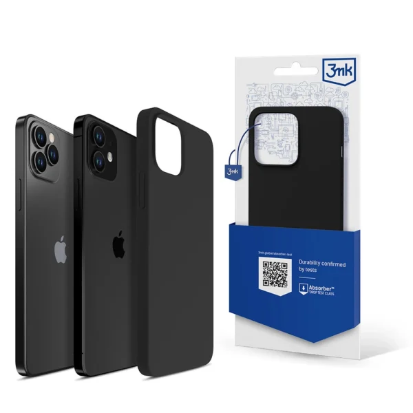 3mk Silicone Case for iPhone 12 / iPhone 12 Pro - blackeng