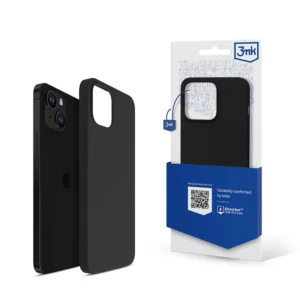 iPhone 13 mini silicone case from the 3mk Silicone Case series - blackeng