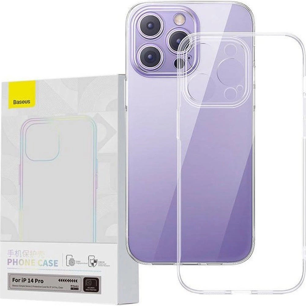Baseus Simple 2 Case case for iPhone 14 Pro thin cover transparenteng