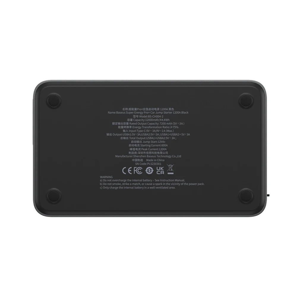Jump Starter Power Bank for Car 1200A Baseus Super Energy Pro+ - Blackeng