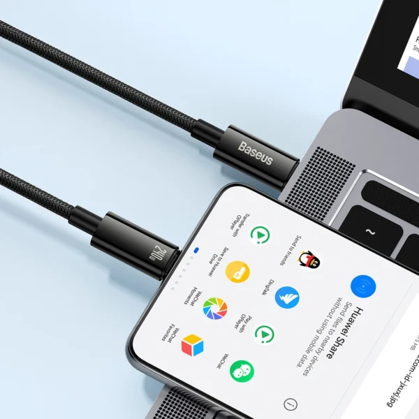 Baseus CAWJ040101 USB-C - USB-C cable 240W 480Mb/s 2m - black and grayeng