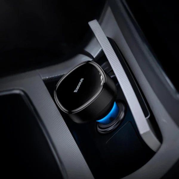 Car charger 2in1 33W 2x USB C (male) Baseus Enjoyment - blackeng