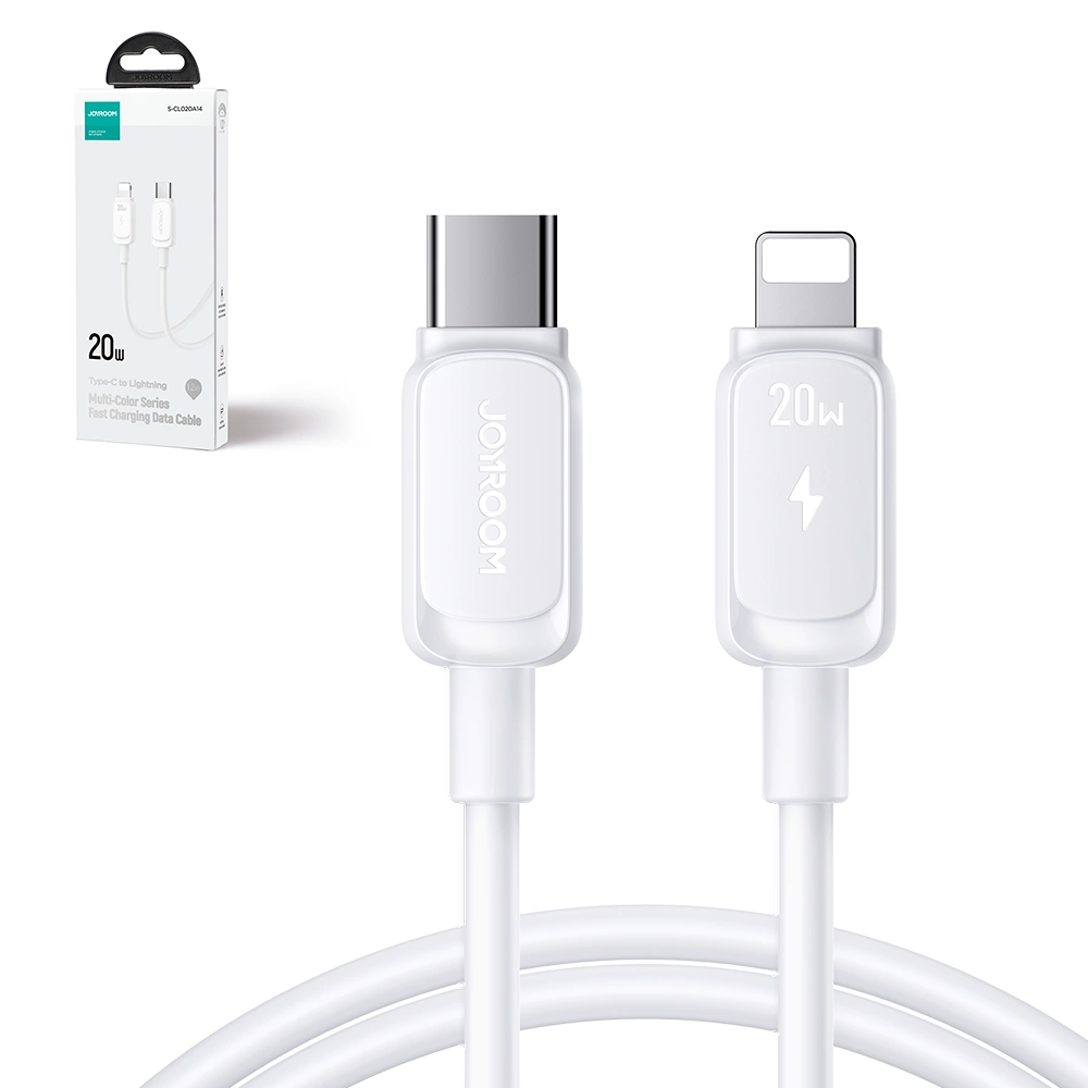 Joyroom Multi-Color Series A14 USB-C / Lightning 20W cable 1.2 m - whiteeng