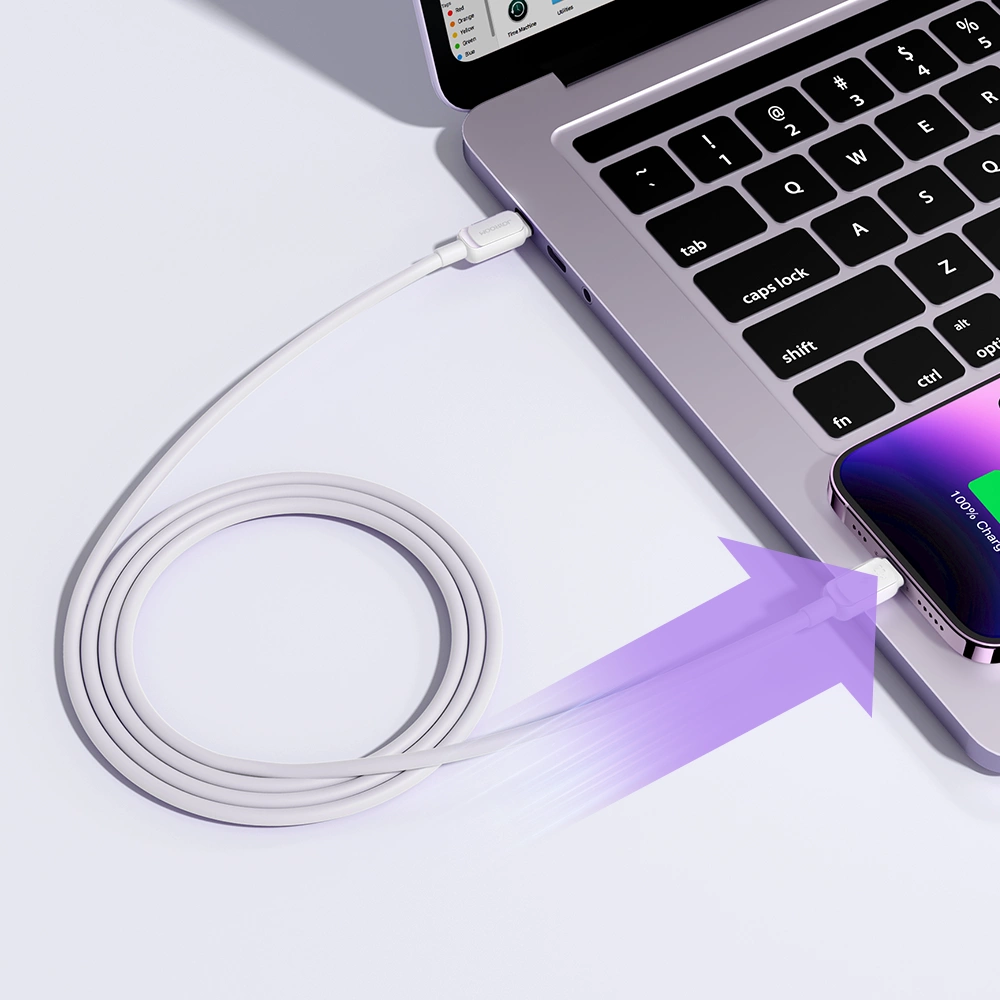 Joyroom Multi-Color Series A14 USB-C / Lightning 20W cable 1.2 m - whiteeng