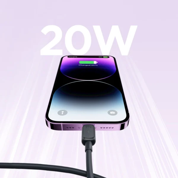 Joyroom Multi-Color Series A14 USB-C/ Lightning Cable 20W 1.2 m - Blackeng