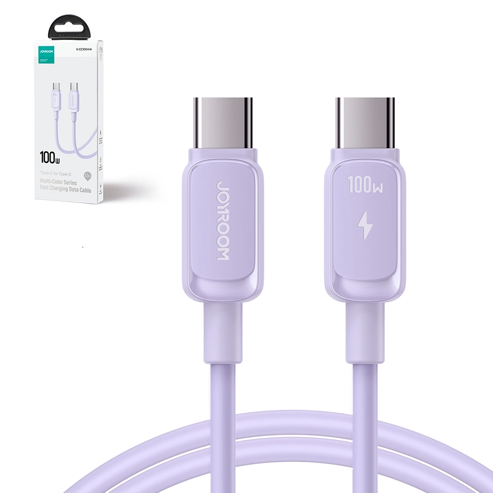 Joyroom Multi-Color Series A14 USB-C / USB-C 100W Cable 1.2m - Purpleeng