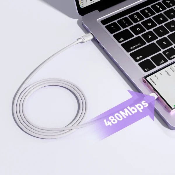 Joyroom Multi-Color Series A14 USB-C / USB-C 100W Cable 1.2m - Whiteeng