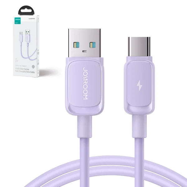 Joyroom Multi-Color Series A14 USB-A / USB-C 3A Cable 1.2m - Purpleeng