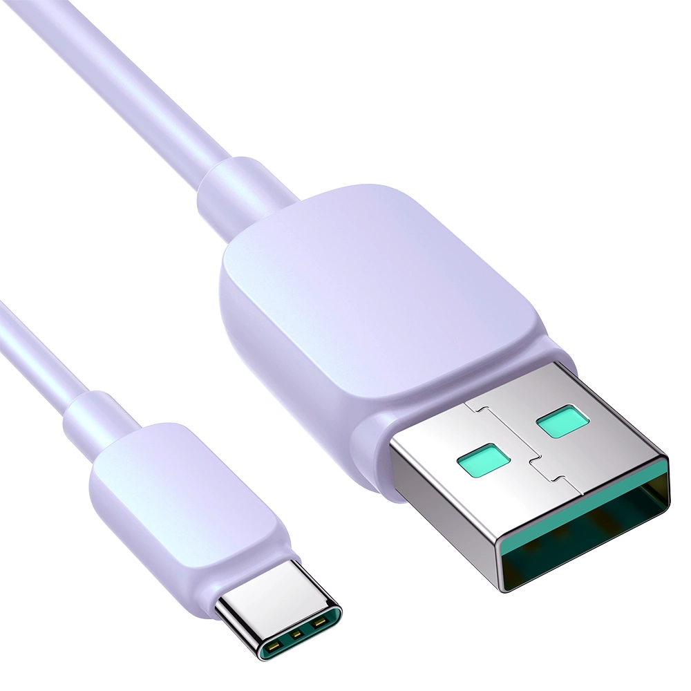 Joyroom Multi-Color Series A14 USB-A / USB-C 3A Cable 1.2m - Purpleeng