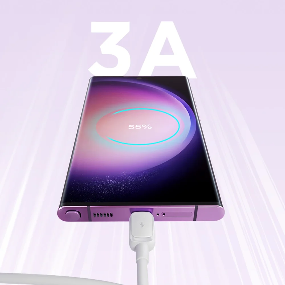 Joyroom Multi-Color Series A14 USB-A / USB-C 3A Cable 1.2m - Whiteeng