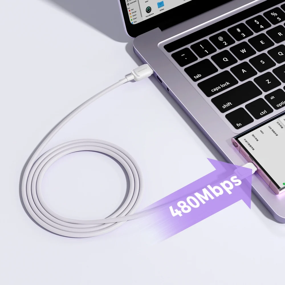 Joyroom Multi-Color Series A14 USB-A / USB-C 3A Cable 1.2m - Whiteeng