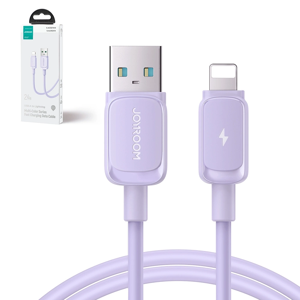 Joyroom Multi-Color Series A14 Lightning / USB-A 2.4A 1.2 m cable - purpleeng