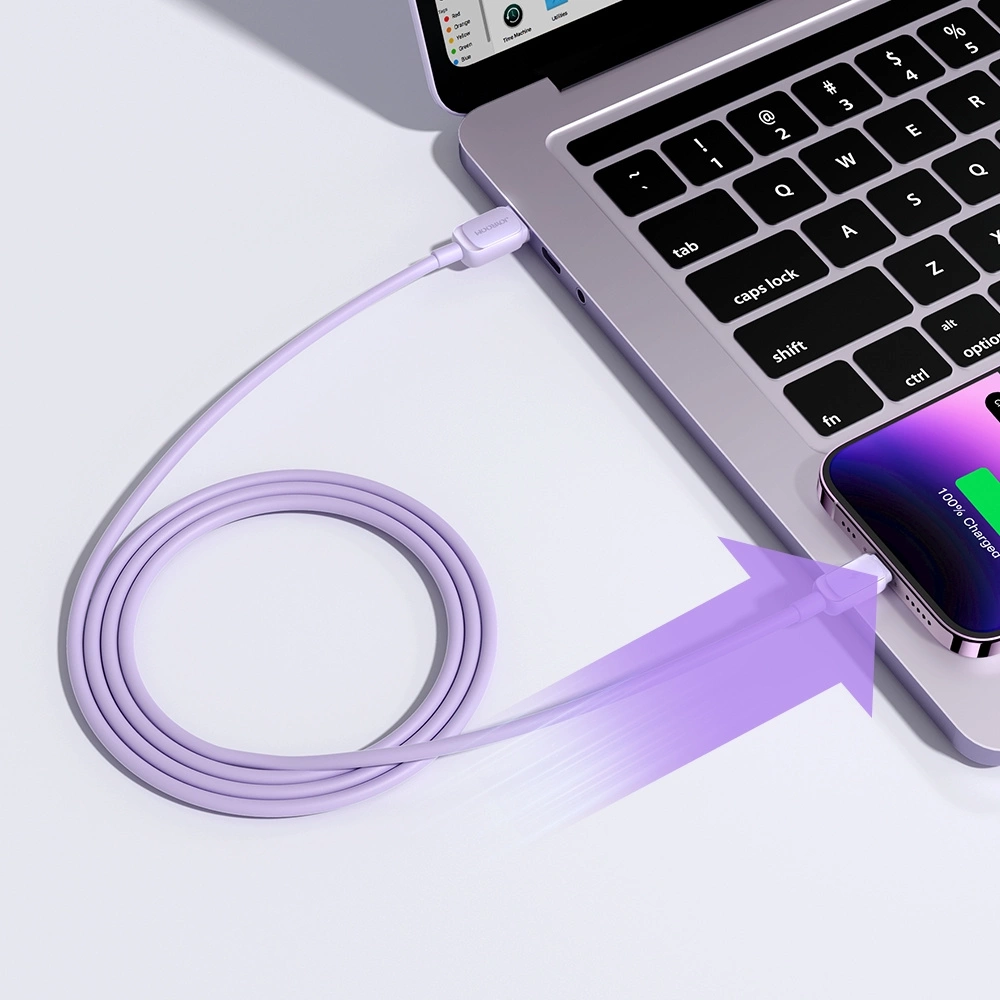Joyroom Multi-Color Series A14 Lightning / USB-A 2.4A 1.2 m cable - purpleeng
