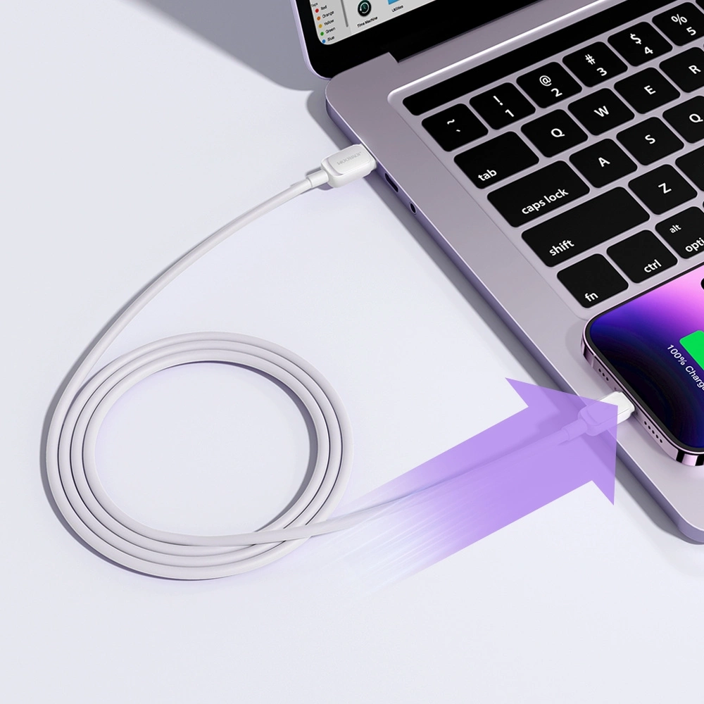 Joyroom Multi-Color Series A14 Lightning / USB-A 2.4A 1.2 m cable - whiteeng