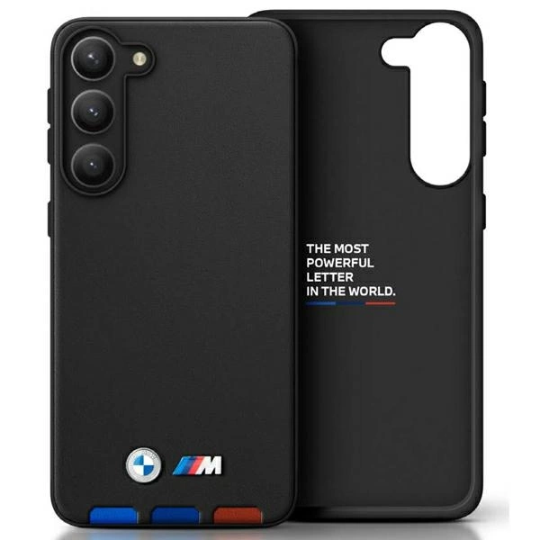 Case BMW BMHCSA5422PTDK A54 black/black Leather Stamp Tricoloreng