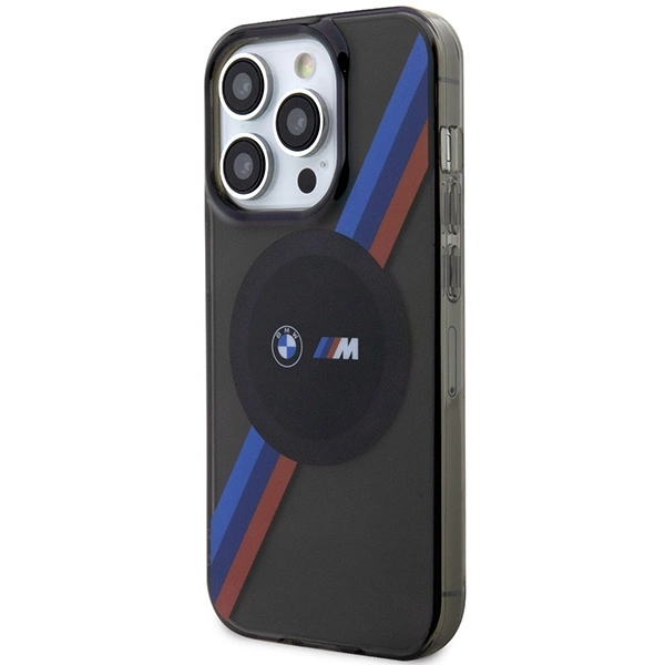 Case BMW BMHMP14LHDTK iPhone 14 Pro 6.1" grey/grey Tricolor Stripes MagSafeeng