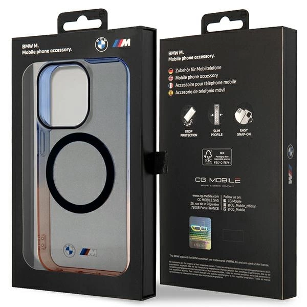 Case BMW BMHMP14LHTGE iPhone 14 Pro 6.1" grey/grey hardcase Gradient Bumper MagSafeeng